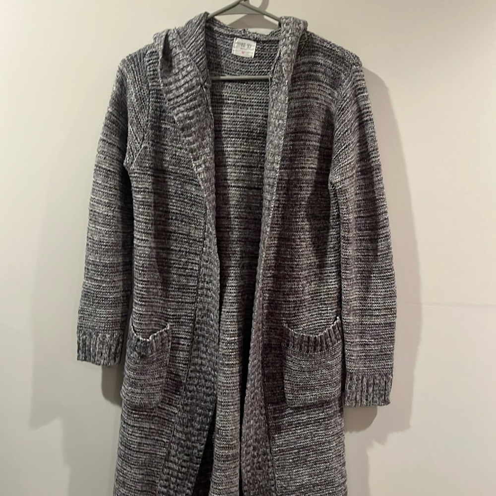 Gray Hooded Women's Sweater